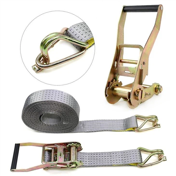 50mm Cargo Lashing Belt Ratchet Straps Heavy-Duty Tie-Down Straps For Transportation