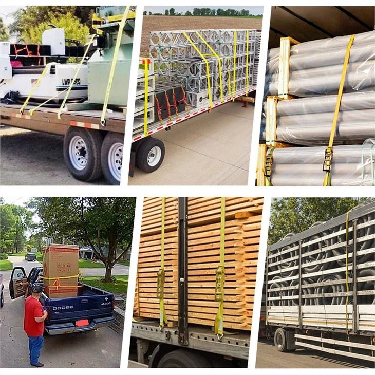 50mm Cargo Lashing Belt Ratchet Straps Heavy-Duty Tie-Down Straps For Transportation