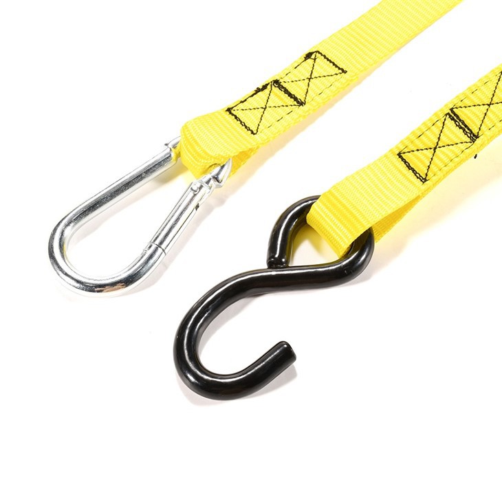 27mm Cargo Lashing Ratchet Strap With S Hook And Carabiner Hook