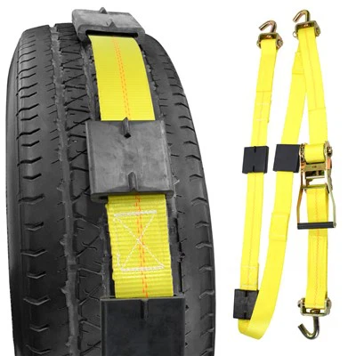 สายรัดวงล้อยางสามนิ้วขนาด 2 นิ้วพร้อมตะขอ J แบบหมุนได้