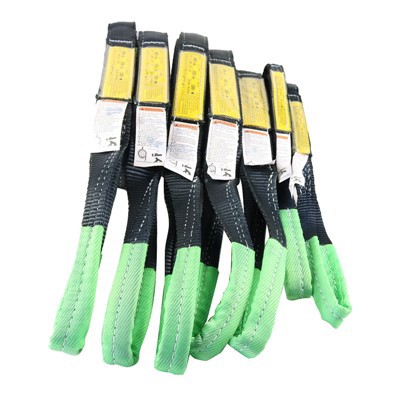 OEM 1-4 นิ้วสลิงสายรัดโพลีเอสเตอร์ตาต่อตาปัจจัยด้านความปลอดภัย 5:1